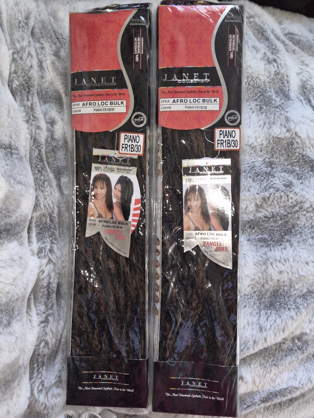 Janet Collection Afro Loc Bulk Hair - Piano FR1B/30 Brown Mix